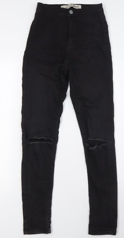 Denim Co Womens Black Cotton Skinny Jeans Size 6 L29 in Regular Zip