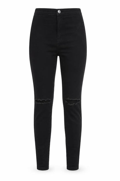 Womens UK Size 6 Denim Co Regular Fit Skinny Black Jeans