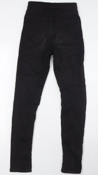 Denim Co Womens Black Cotton Skinny Jeans Size 6 L29 in Regular Zip