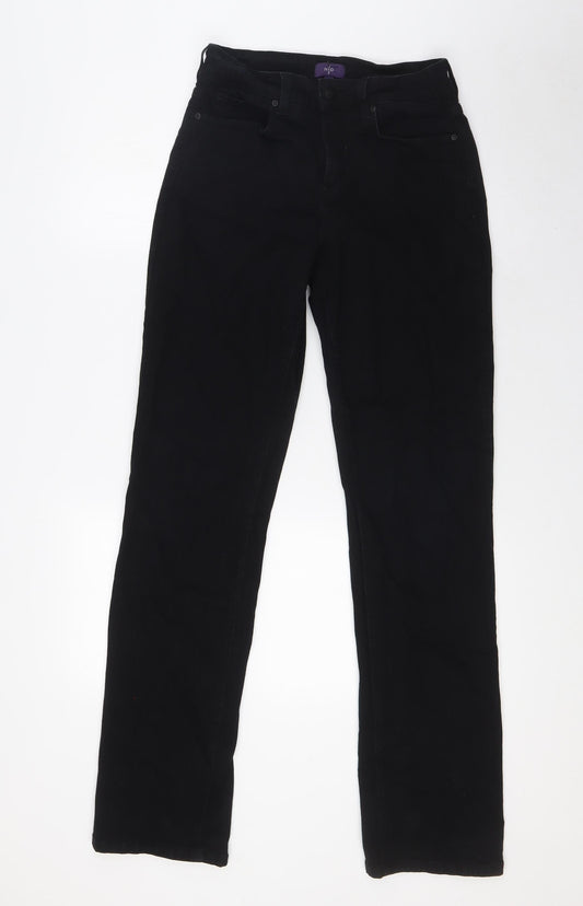 Womens UK Size 6 NYJD Regular Fit Straight Black Jeans