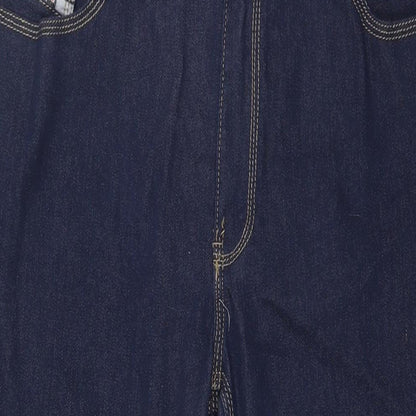 Vavell Mens Blue Cotton Straight Jeans Size 2XL L33 in Regular Zip