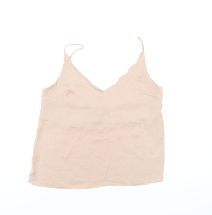 Womens UK Size 10 Topshop Beige Camisole T-Shirt
