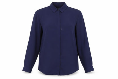 Womens UK Size 10 ASOS Blue Basic Button-Up