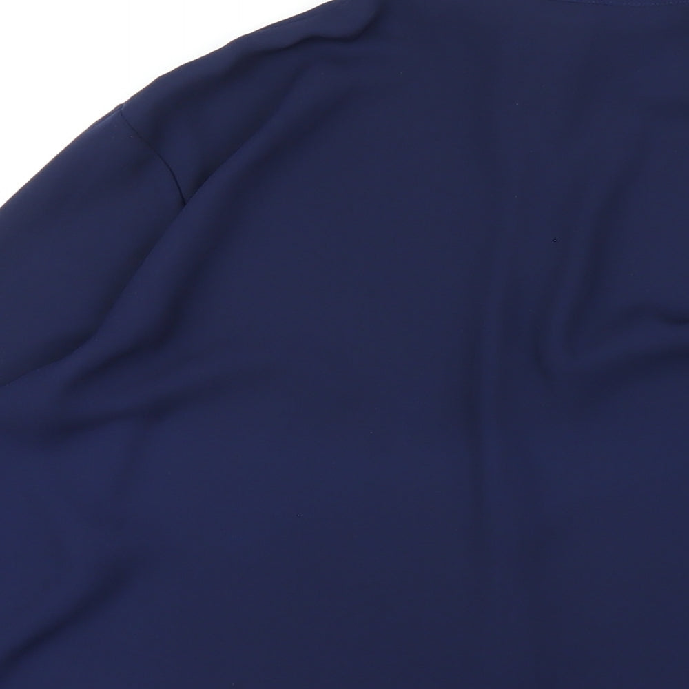 Womens UK Size 10 ASOS Blue Basic Button-Up