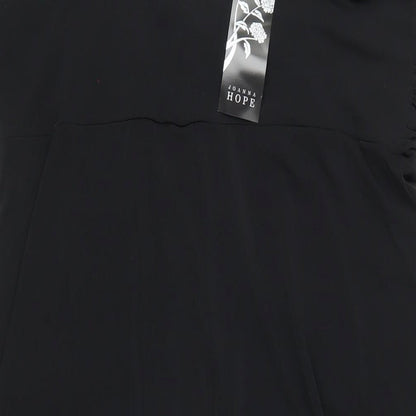 Joanna Hope Womens Black Polyester A-Line Size 14 Square Neck Pullover