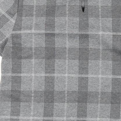 Dorothy Perkins Womens Grey Plaid Polyester A-Line Size 16 Round Neck Button