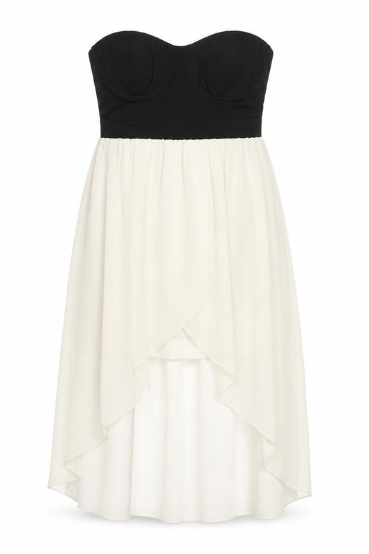 Lipsy Womens Ivory Cotton A-Line Size 12 Sweetheart Zip