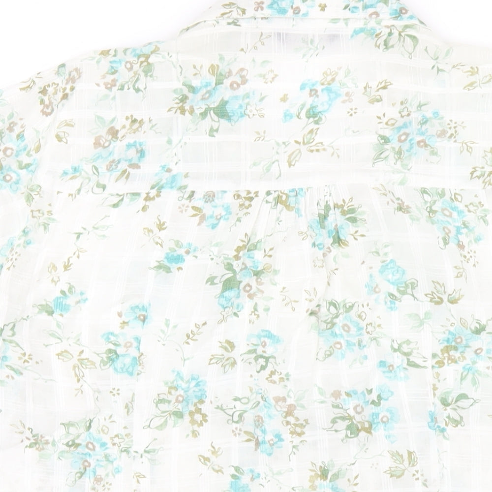 Classics Womens Multicoloured Floral Cotton Basic Button-Up Size 18 Collared