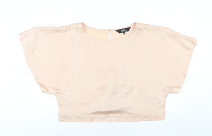 Womens UK Size 14 Wallis Beige Basic T-Shirt