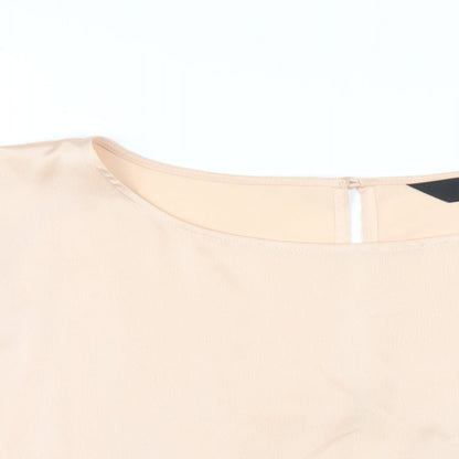 Womens UK Size 14 Wallis Beige Basic T-Shirt