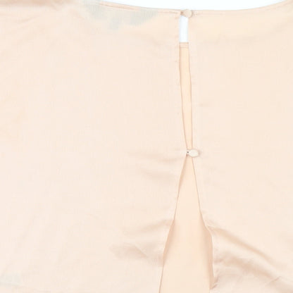 Womens UK Size 14 Wallis Beige Basic T-Shirt