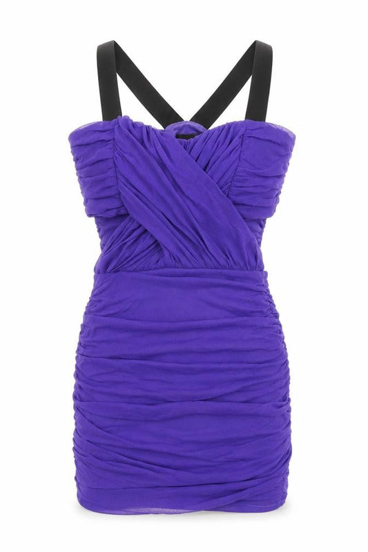 ASOS Womens Purple Nylon Bodycon Size 10 V-Neck Pullover