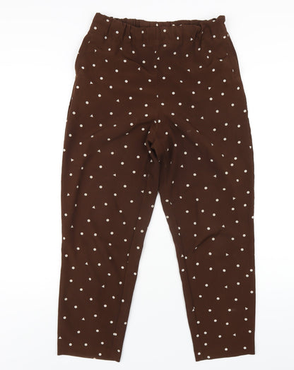 Womens UK Size 6 Monki Regular Fit  Brown Trousers