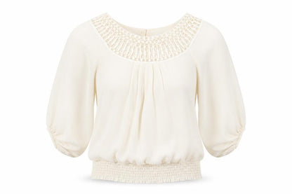 Womens UK Size 8 Marks and Spencer Ivory Basic T-Shirt
