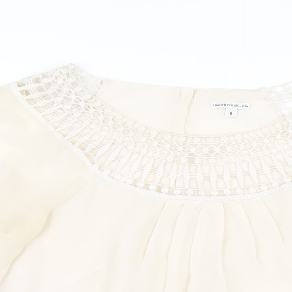 Womens UK Size 8 Marks and Spencer Ivory Basic T-Shirt