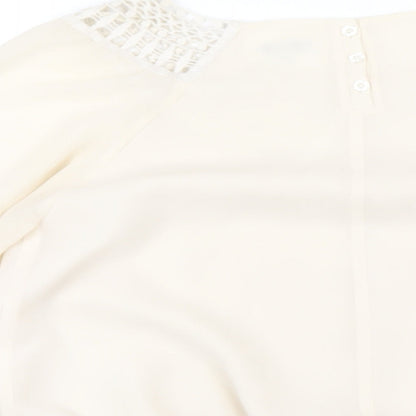 Womens UK Size 8 Marks and Spencer Ivory Basic T-Shirt