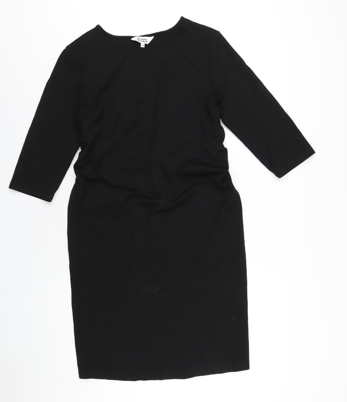 Blooming Marvellous Womens Black Viscose A-Line Size 14 Round Neck Pullover