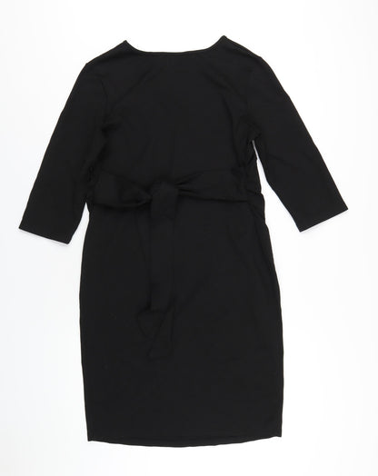 Blooming Marvellous Womens Black Viscose A-Line Size 14 Round Neck Pullover