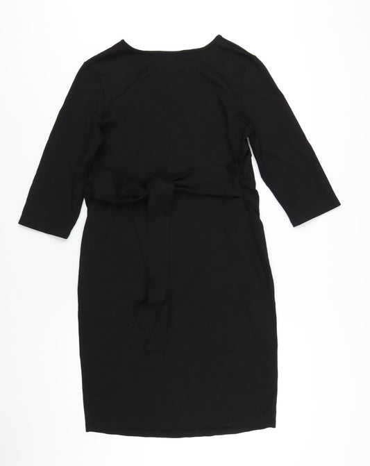 Blooming Marvellous Womens Black Viscose A-Line Size 14 Round Neck Pullover