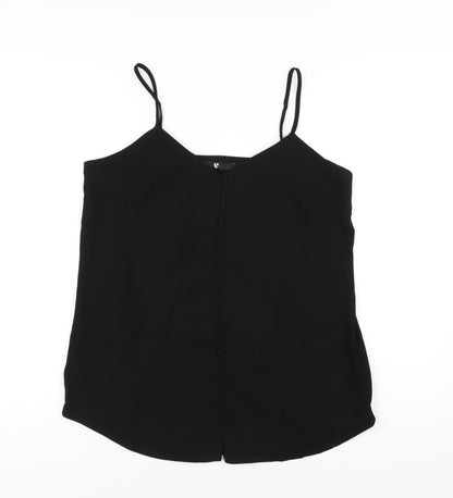 Womens UK Size 12 Very Black Camisole T-Shirt