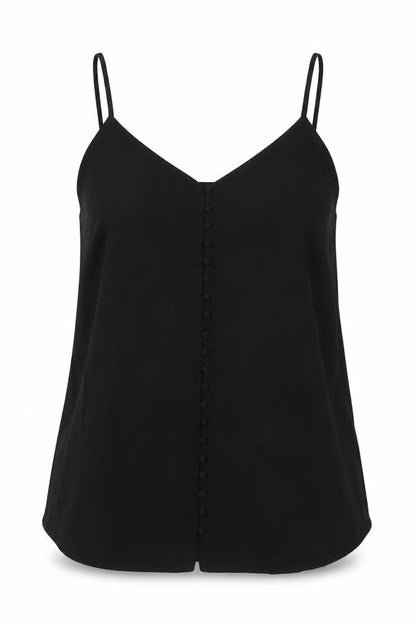 Womens UK Size 12 Very Black Camisole T-Shirt