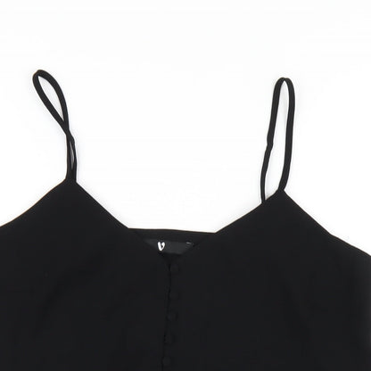 Womens UK Size 12 Very Black Camisole T-Shirt