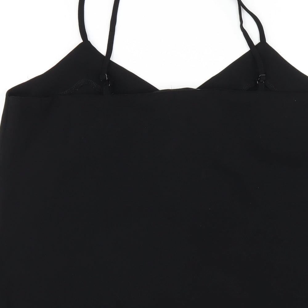 Womens UK Size 12 Very Black Camisole T-Shirt