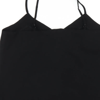 Womens UK Size 12 Very Black Camisole T-Shirt