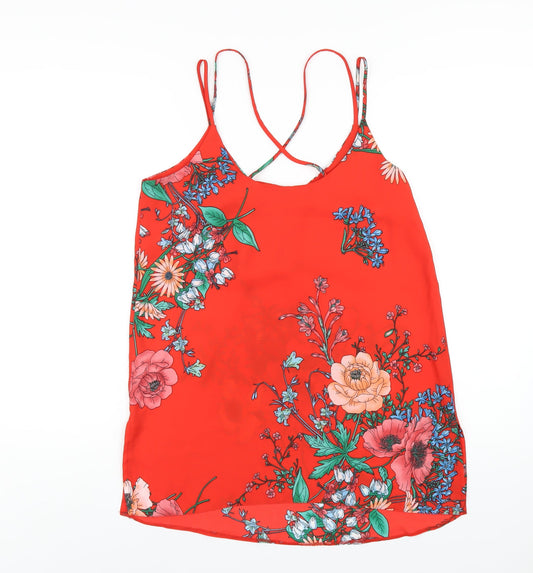 Womens UK Size 12 New Look Red Camisole T-Shirt