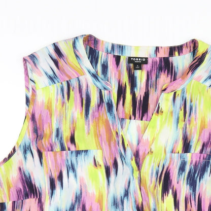 Womens UK Size 22 Torrid Multicoloured Basic T-Shirt