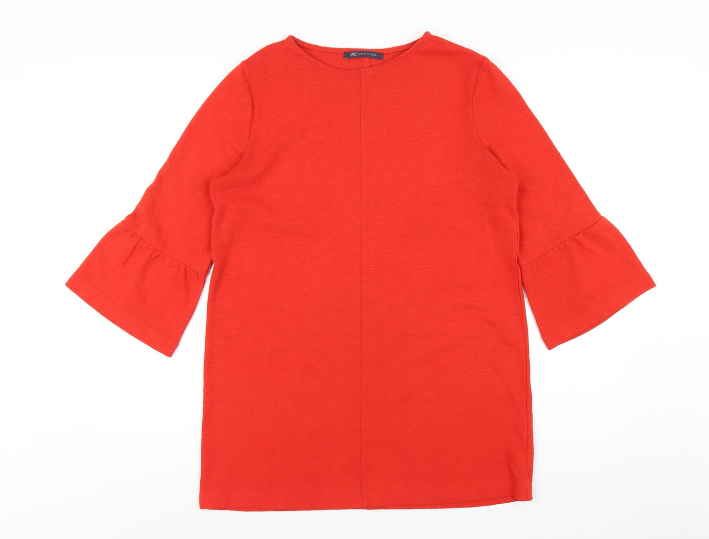 Womens UK Size 10 Marks and Spencer Red Basic T-Shirt