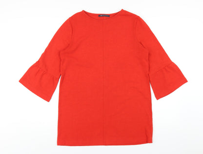 Womens UK Size 10 Marks and Spencer Red Basic T-Shirt