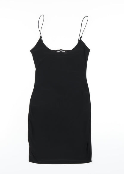 Missy Empire Womens Black Polyester Bodycon Size 8 Scoop Neck Pullover