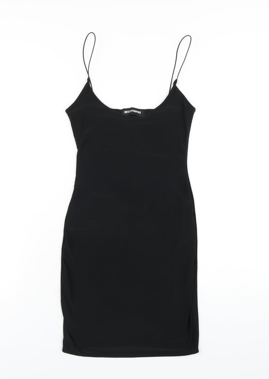 Missy Empire Womens Black Polyester Bodycon Size 8 Scoop Neck Pullover