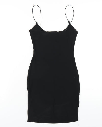Missy Empire Womens Black Polyester Bodycon Size 8 Scoop Neck Pullover