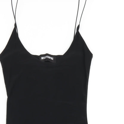 Missy Empire Womens Black Polyester Bodycon Size 8 Scoop Neck Pullover