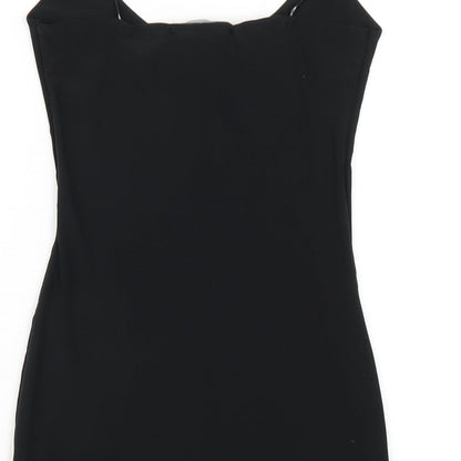 Missy Empire Womens Black Polyester Bodycon Size 8 Scoop Neck Pullover