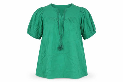 Knox Rose Womens Green Cotton A-Line Size 2XL V-Neck Pullover