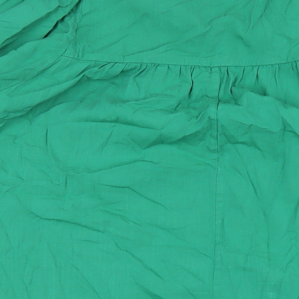 Knox Rose Womens Green Cotton A-Line Size 2XL V-Neck Pullover