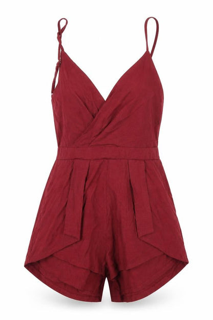 Showpo Womens Red Polyester Playsuit One-Piece Size 12 Zip