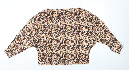 Womens UK Size 14 Lipsy Brown Basic T-Shirt