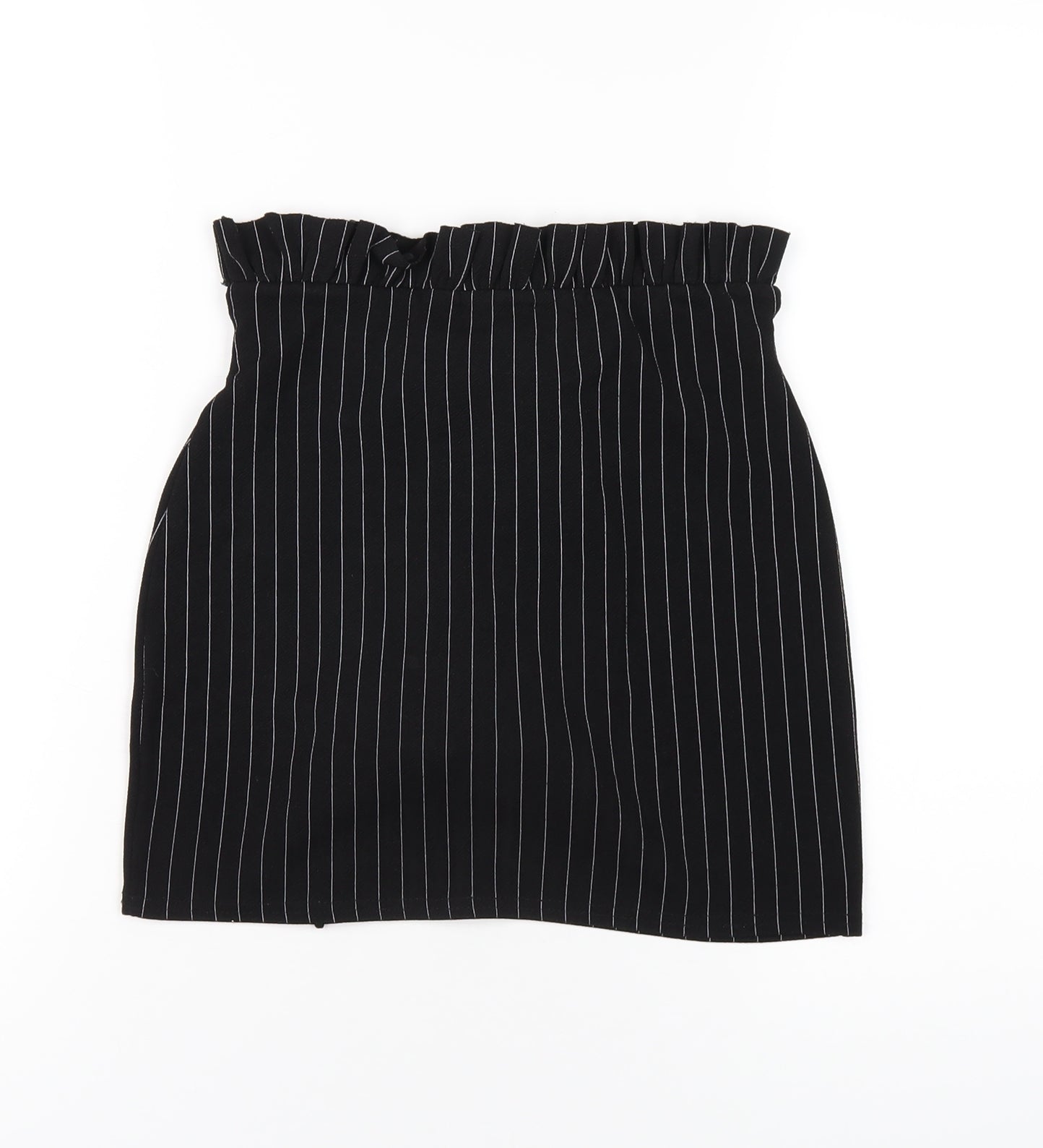 I SAW IT FIRST Womens Black Striped Polyester Mini Skirt Size 8