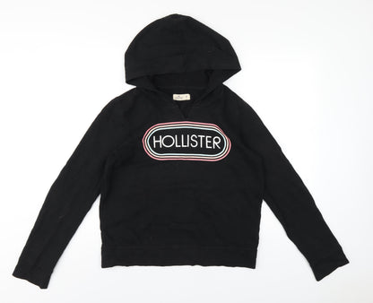 Hollister Womens Black Cotton Pullover Hoodie Size M Pullover