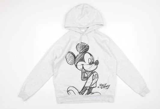 Womens UK Size S Disney Grey Pullover Hoodie