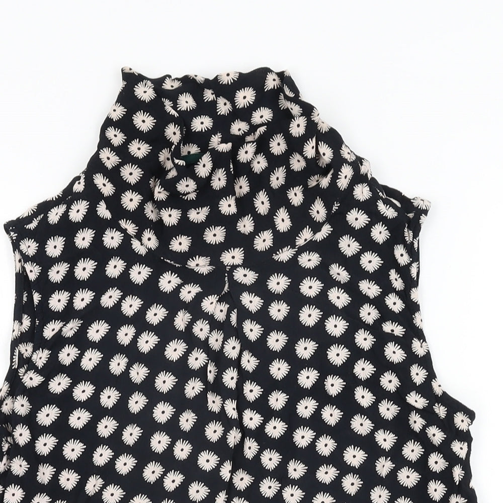 Womens UK Size M Kew 159 Black Basic T-Shirt