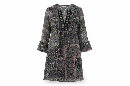 Wallis Womens Multicoloured Geometric Polyester A-Line Size M V-Neck Pullover