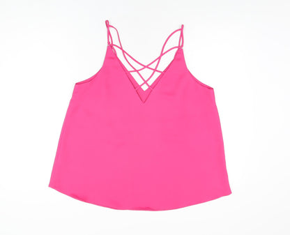 Womens UK Size 14 NEXT Pink Camisole T-Shirt