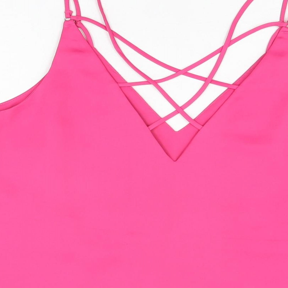 Womens UK Size 14 NEXT Pink Camisole T-Shirt
