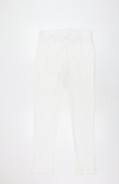 Womens UK Size 18 Damart Regular Fit  White Trousers