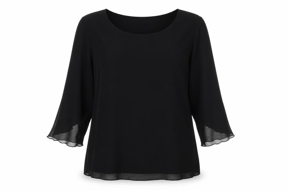 Womens UK Size 16 Nouvelle Black Basic Blouse